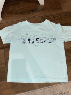 Peanuts Light Aqua Graphic Tee - Kids Short Sleeve